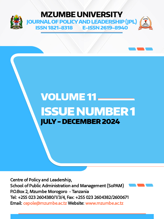 								View Vol. 11 No. 1 (2024): Journal of Policy and Leadership (JPL)
							